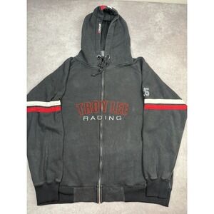 Troy Lee Designs Hoodie Mens 2XL Full Zip Racing Stripe Embroidered Moto Motocro